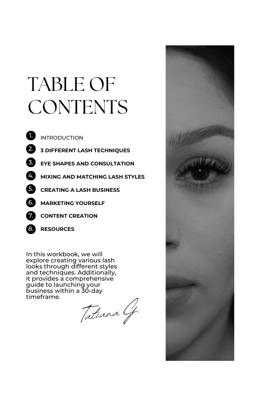 Master Lash Artistry: Eye Shapes, Business Marketing & Client Growth Ebook for Lash Artists