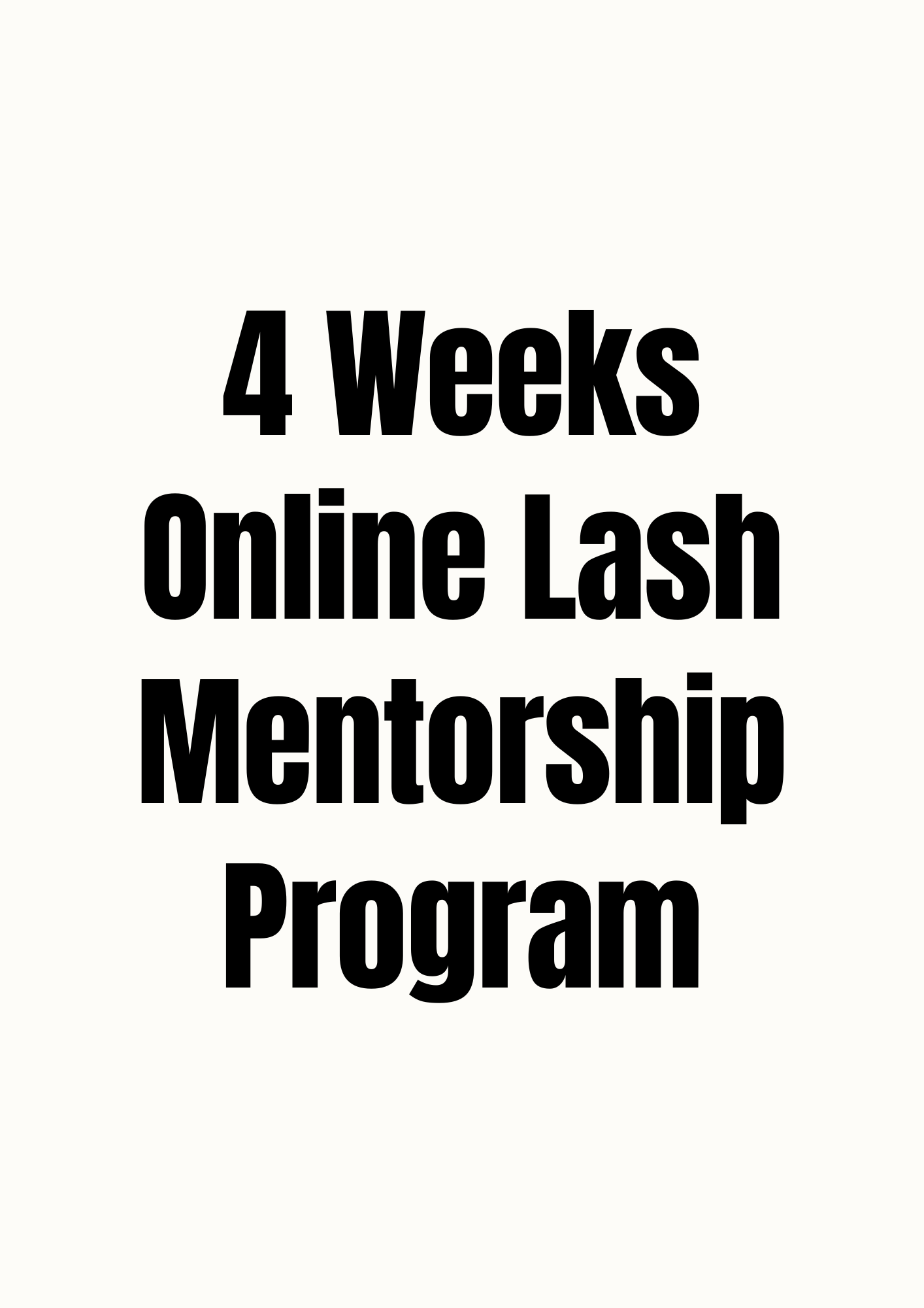 4-Week Mentorship Program