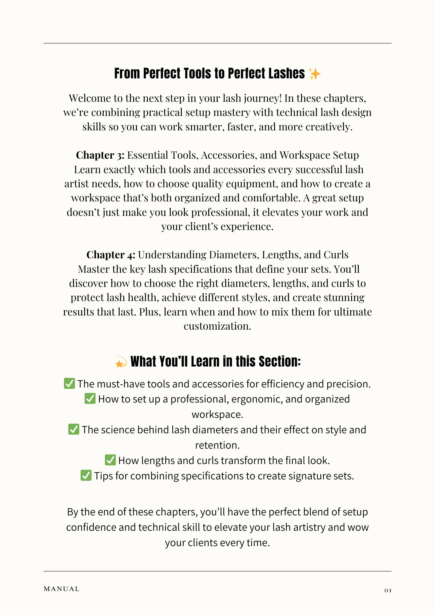 Lash Mastery Essentials: Digital Workbook + Training Manual (Modules 3-4)
